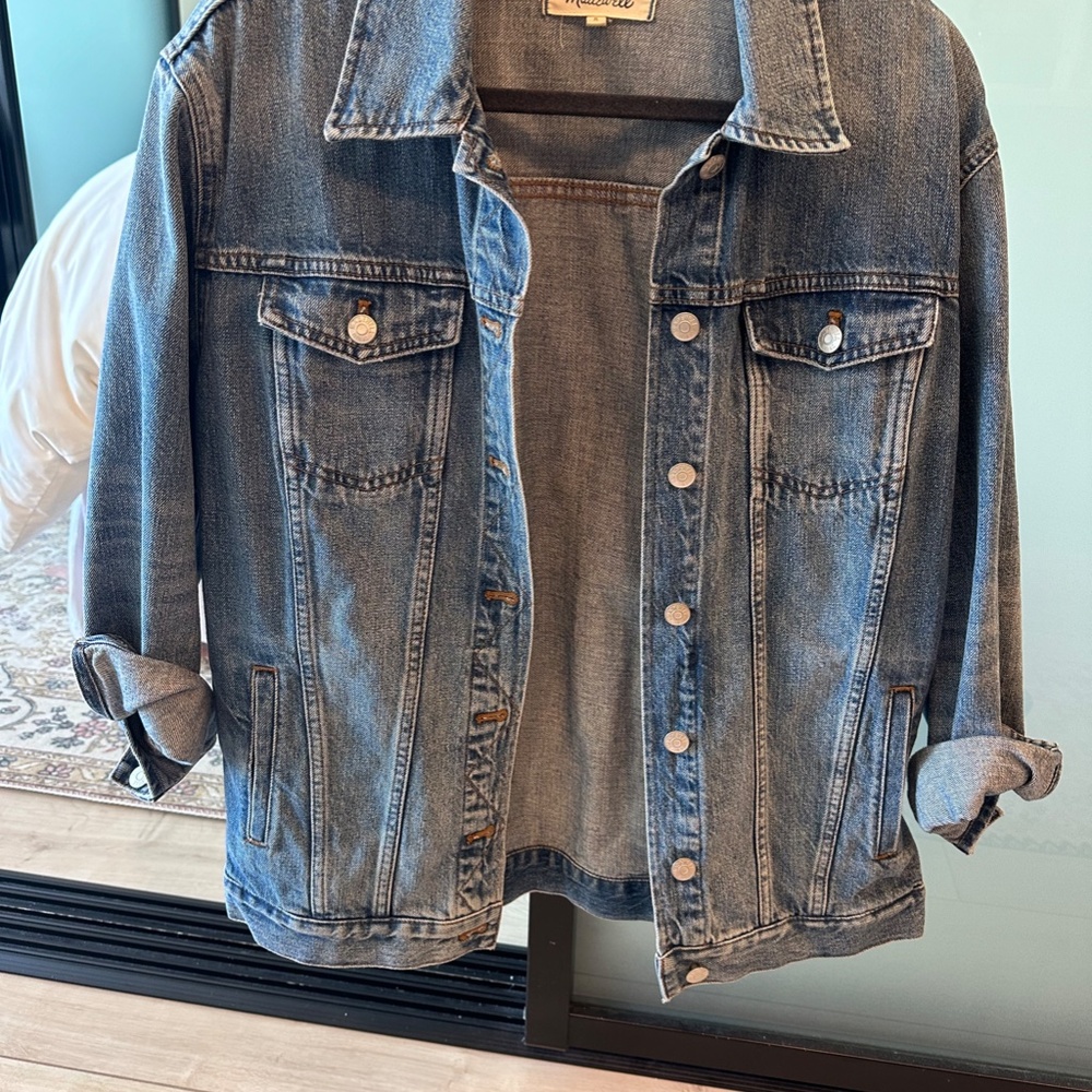Madewell Oversized Jean Jacket Capstone Wash, Size: Medium